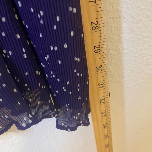 Zara Purple Polka Dot Mesh Blouson Mini Dress Size Medium - Picture 9 of 11